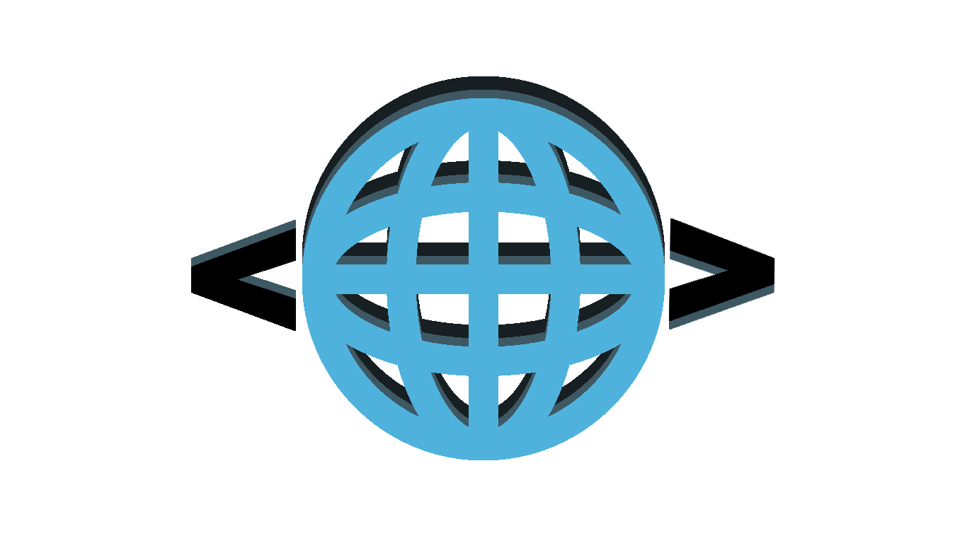 símbolo de internet entre marcas de html